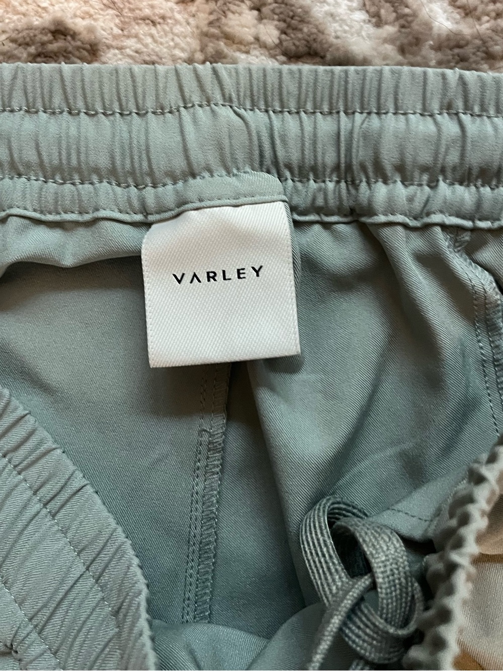 Varley Sage Green Relaxed Track Pants with Elastic Waist - Picture 7 of 9